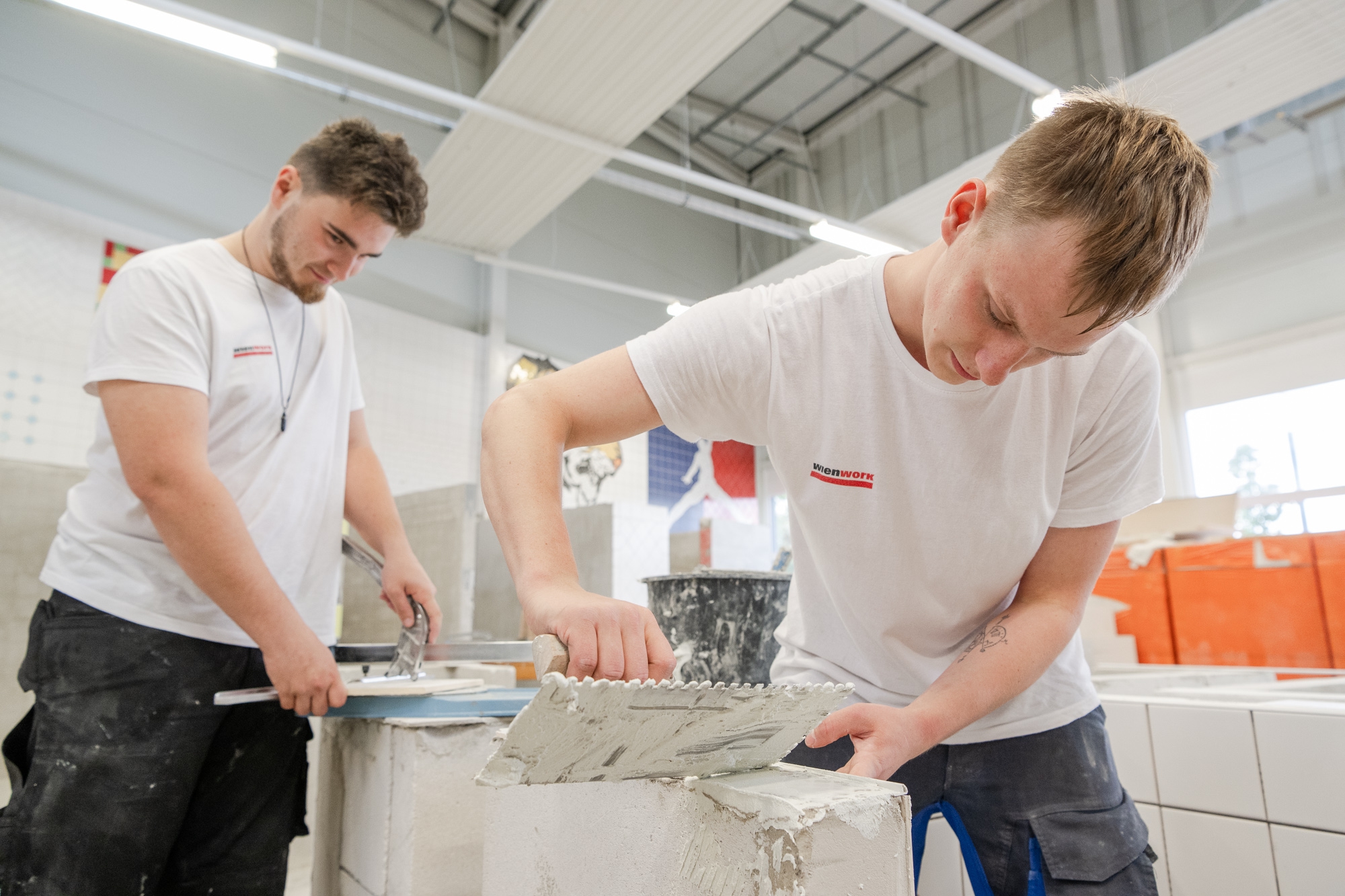 Fliesenlegerei Ausbildung 2025 ©wienwork/Luiza Puiu Fliesenlegerei Ausbildung 2025 ©wienwork/Luiza Puiu