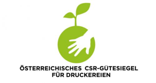 österreichisches CSR Gütesiegel für Druckerein © Verband Druck/Medien Österreich österreichisches CSR Gütesiegel für Druckerein © Verband Druck/Medien Österreich